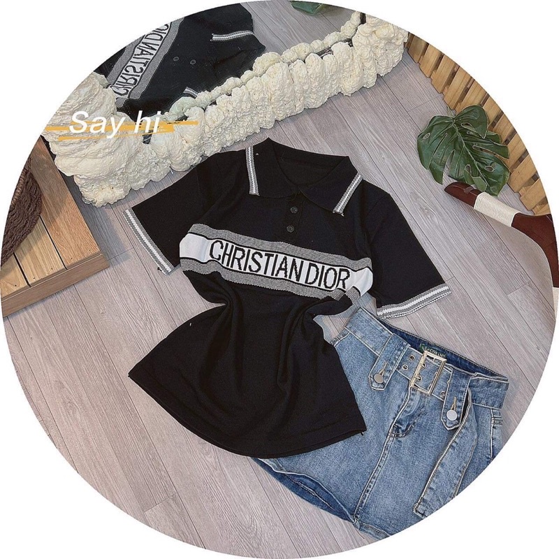 Áo len tay ngắn CD