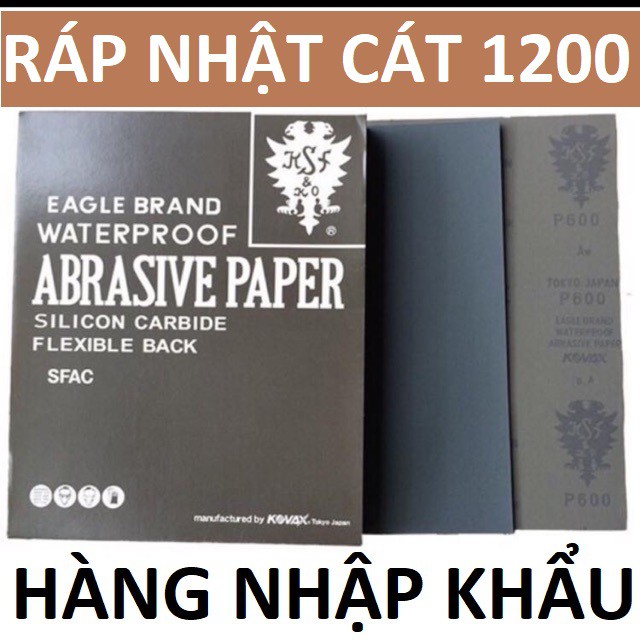 100 tờ giấy nhám Nhật 1200 đen , giấy ráp chà xe máy, ô tô KOVAX , Nhập khẩu Nhật Bản