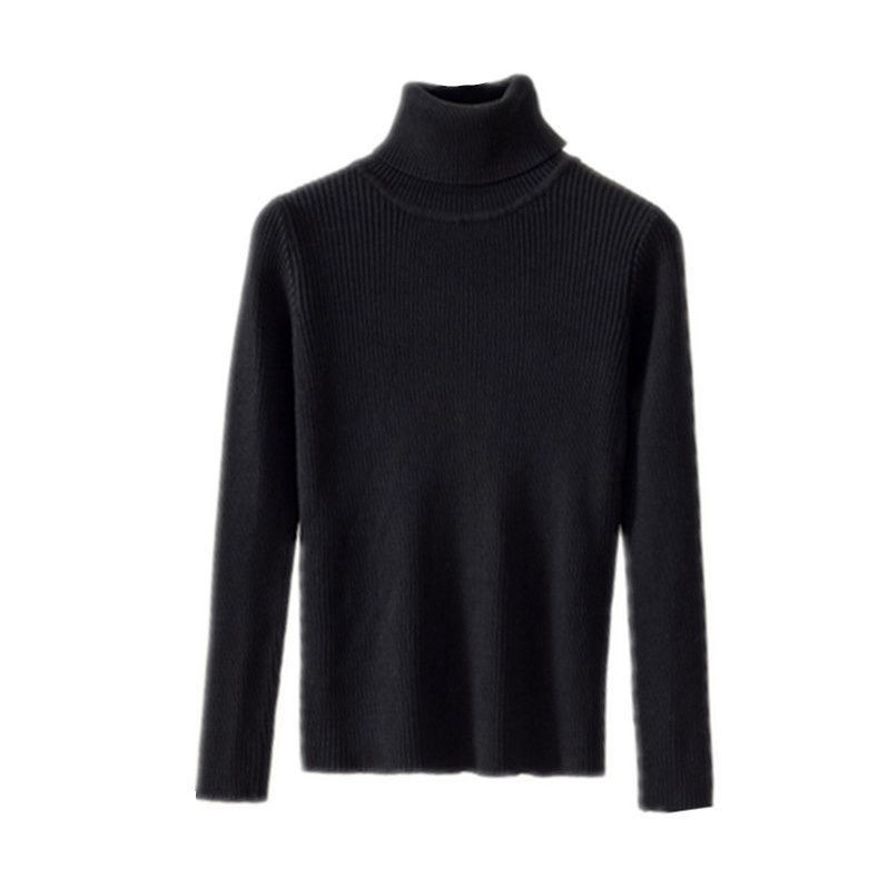 Áo Sweater Tay Dài Cổ Lọ Ôm Dáng Phong Cách Thu Đông Mới Cho Nữ