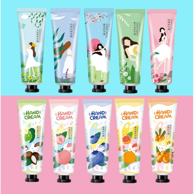 Set 10 tuýp kem dưỡng da tay hand cream nội địa Trung