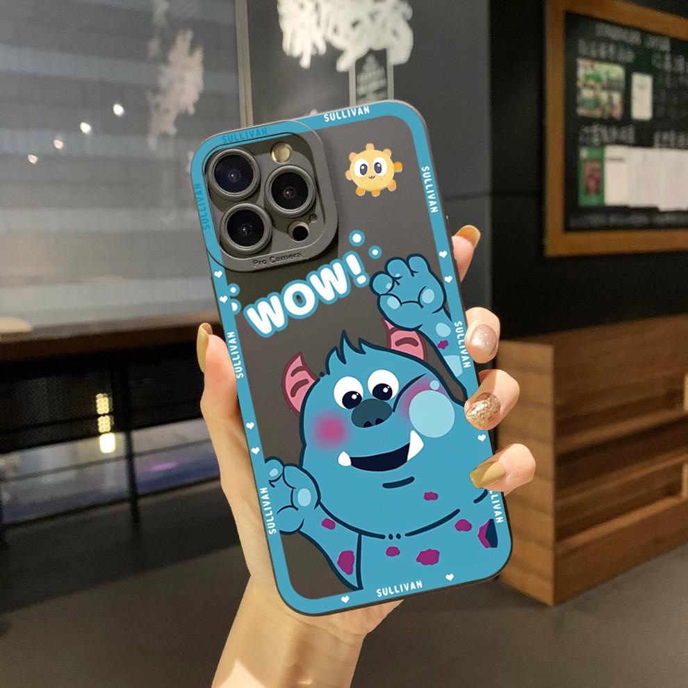 Ốp Điện Thoại Cạnh Vuông In Hình Quái Vật Mike Sullivan Cho Samsung Galaxy S22 Plus Note 20 Ultra S21 FE S20