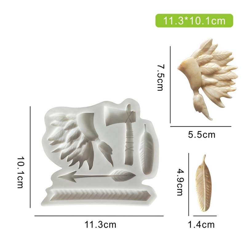 khuôn silicon săn bắn trang trí bánh