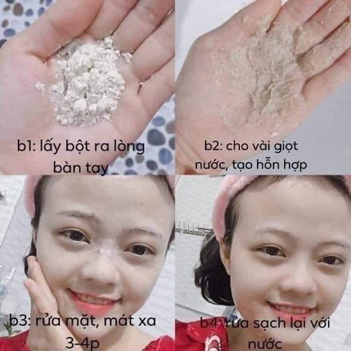 Bột Rửa Mặt Thuốc Bắc Handmade - Sạch Nhờn Trắng Da - Giảm Mụn, Thâm, Nám