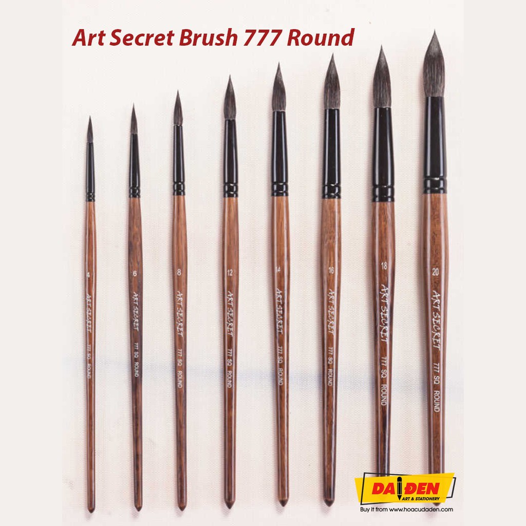 [DA ĐEN] Cọ Vẽ Art Secret 777 Round Lông Sóc