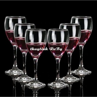 BỘ LY RƯỢU VANG, LY CHAMPAGNE PHA LÊ 230ML - LY VANG ĐỎ