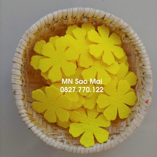 Sét 30 hoa mai vải nỉ 4.8 cm mầm non