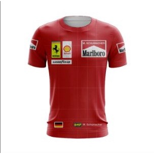 Áo Thun Thể Thao Xe Đạp 2022 F1 Ferrari Chất Vải Khô Nhanh Cho Nam