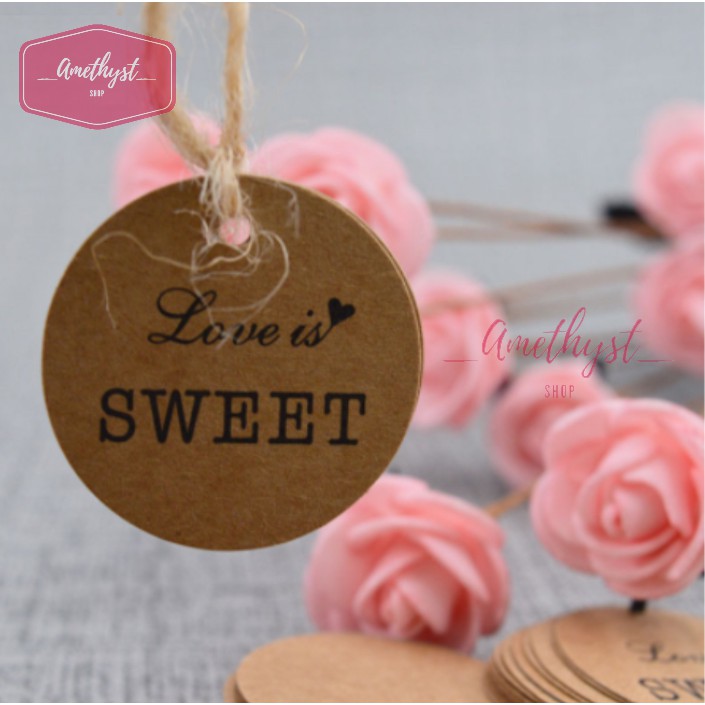 Set 100 Tag Treo Kraft Trang Trí Quà