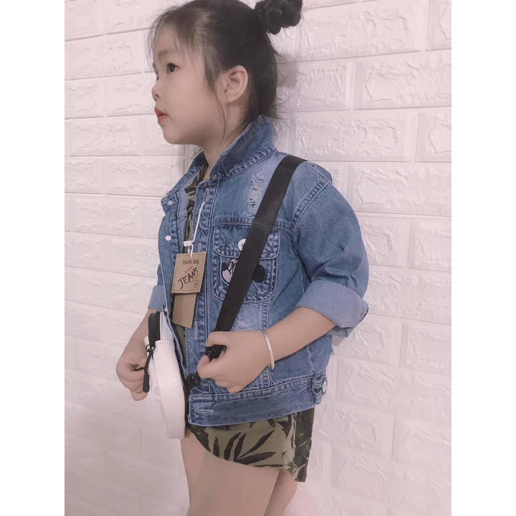 Áo Khoác Bò Cho Bé Hình Mickey Dễ Thương