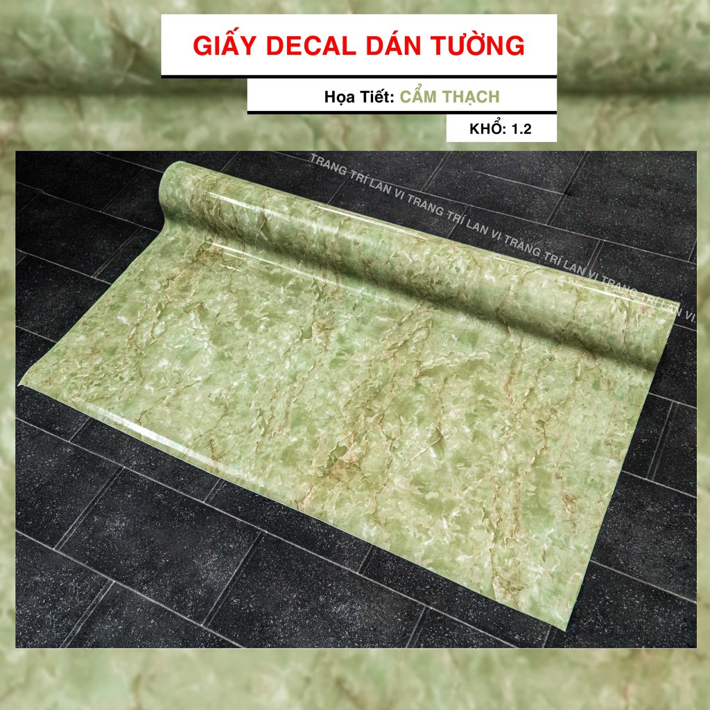 Giấy dán tường giả đá Cẩm Thạch - hoa văn 3D - có sẵn keo mặt sau - khổ 1,2m