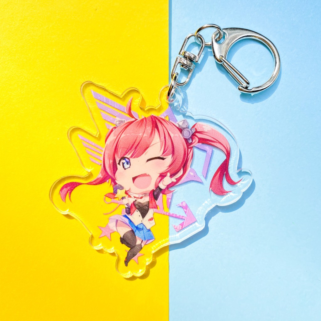 ( Mica trong acrylic ) Móc khóa AZUR LANE game chibi anime xinh xắn dễ thương