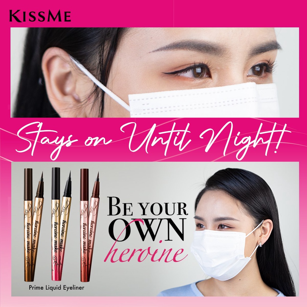 Bút kẻ mắt nước Kiss Me Heroine Make Prime Liquid Eyeliner Rich Keep chống trôi siêu mảnh 6g JPKOI