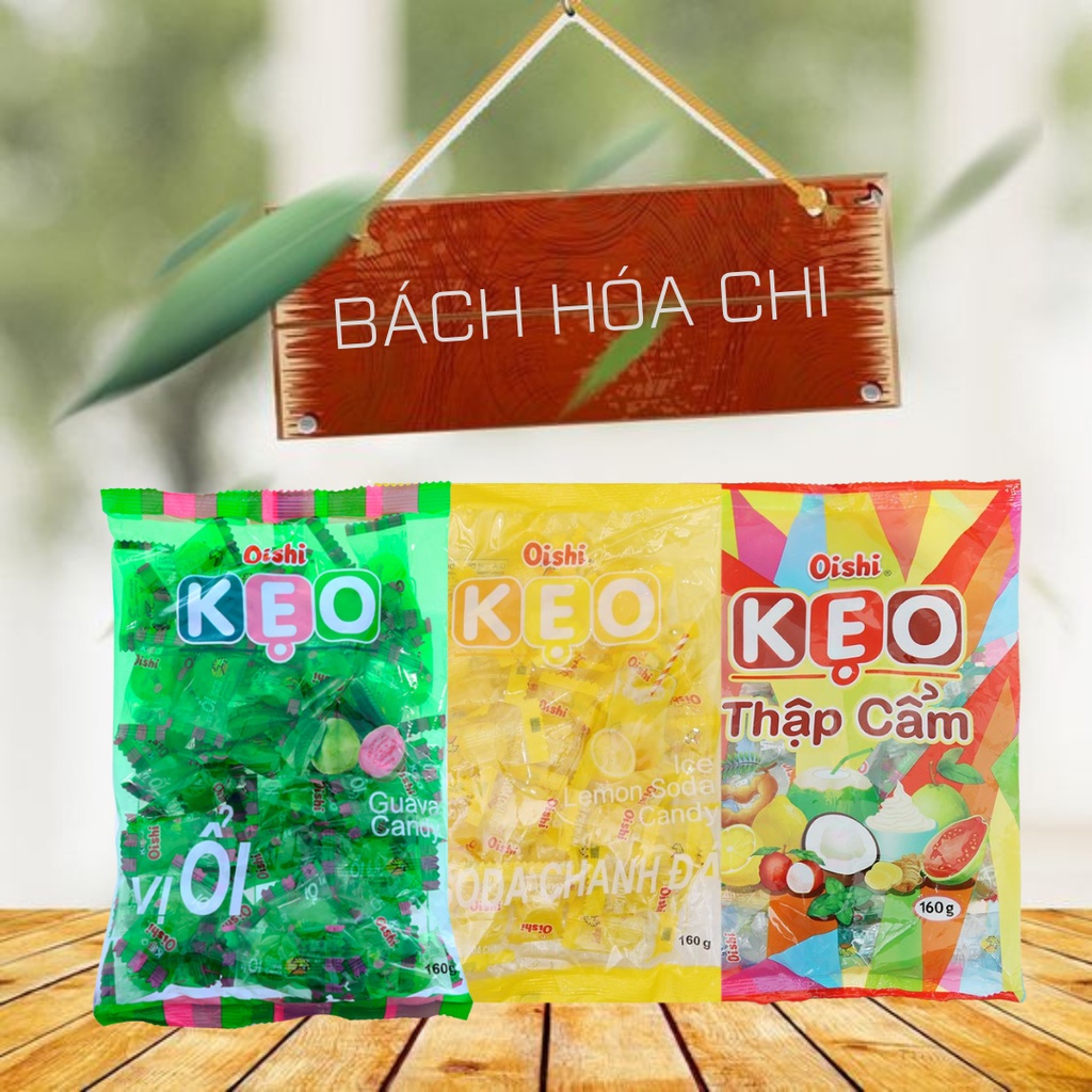 Kẹo Oishi vị ổi/ soda chanh đá / thập cẩm / bạc hà gói 145g
