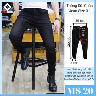 Quần jean nam màu xanh trắng đậm không rách gối chất bò cao cấp co dãn 4 chiều đẹp from dáng rin skinny YuMy JM51