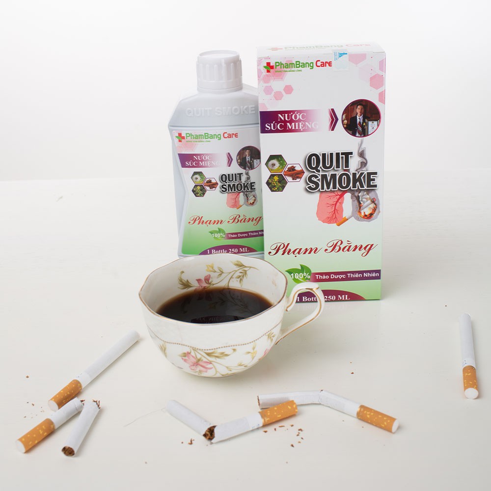 [Chai lớn 330ml]Nước súc miệng Cai Thuốc Lá Phạm Bằng - Mẫu mới 2020 Quit Smoke