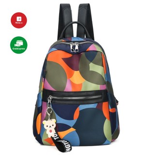 BaloHome - Balo vải dù chống nước nữ đẹp thời trang, tặng móc khóa