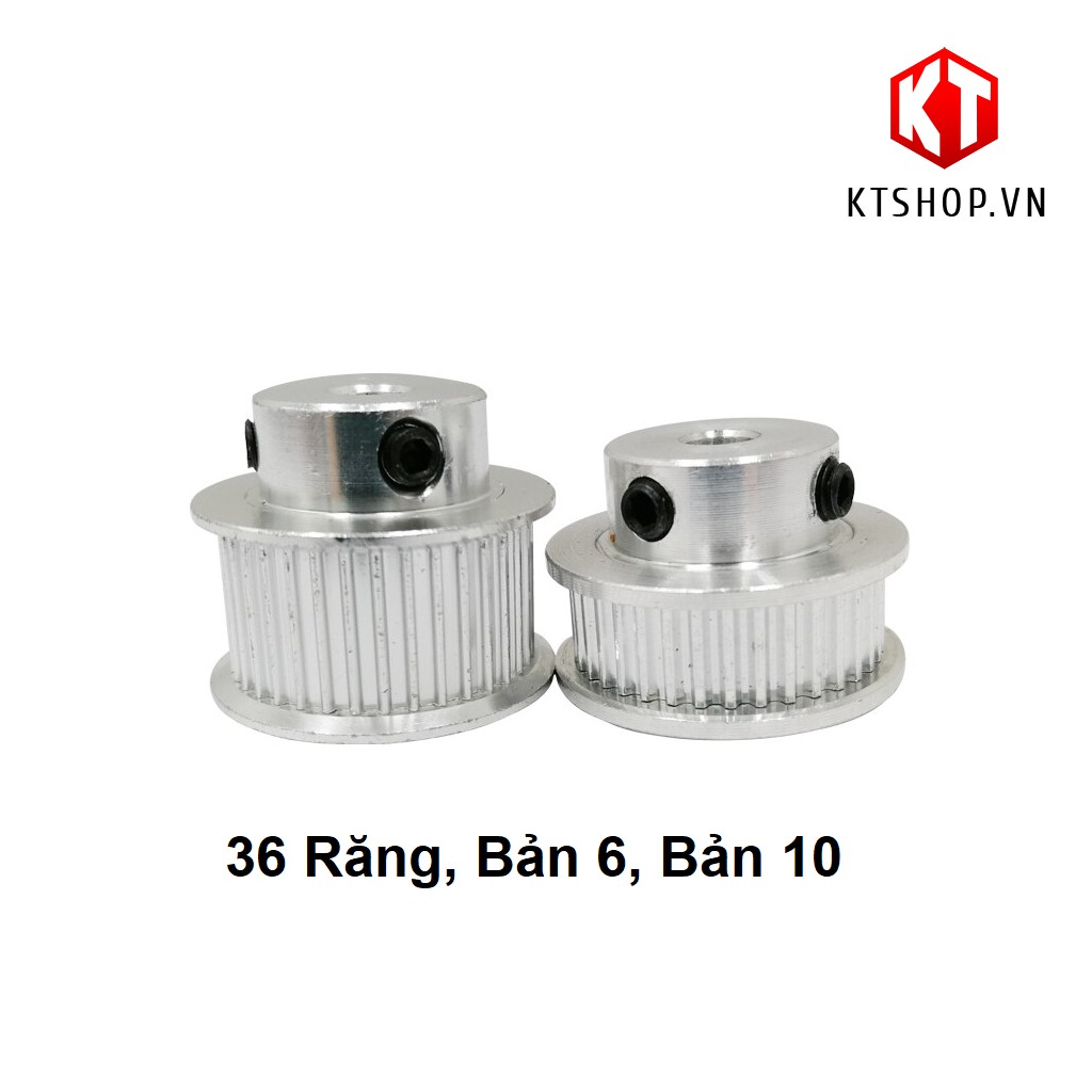 Puly GT2, Bánh răng GT2 36 răng bản 6mm, 10mm