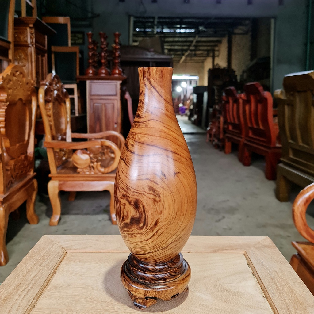 Bình hoa decor , bình cắm hoa , bình hoa gỗ gụ ta tự nhiên trang trí nhà cửa phòng khách