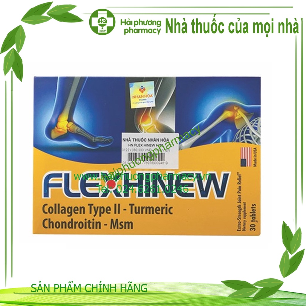 FLEXHINEW - viên uống hỗ trợ cơ xương khớp Gout 30 viên [Chính Hãng ]