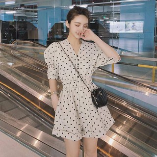 *❣️FREESHIP❣️JUMPSUIT CHẤM BI TAY PHỒNG CÓ TÚI