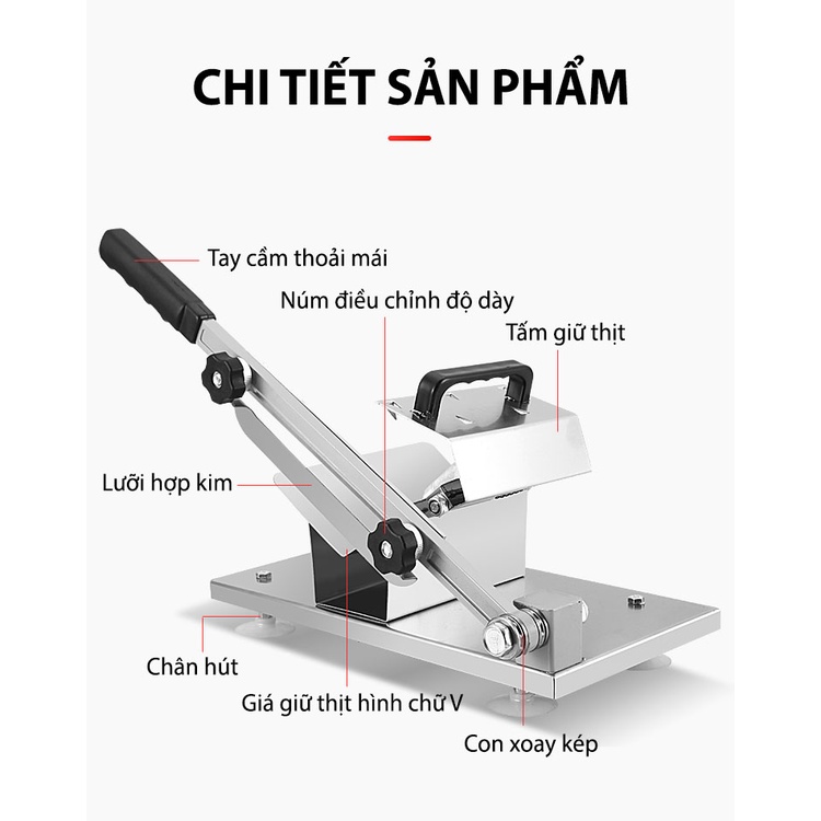 Dao thái thịt đông lạnh rau củ đa năng - Có thể điều chỉnh độ dày mỏng