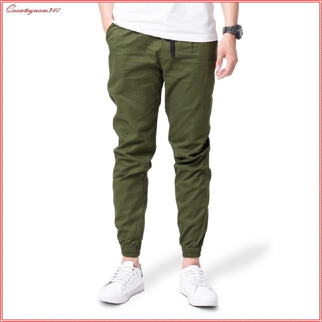 Quần jogger nam kaki co giãn cao cấp, quần kaki chất vải co giãn nhẹ bo chun ống chân | BigBuy360 - bigbuy360.vn