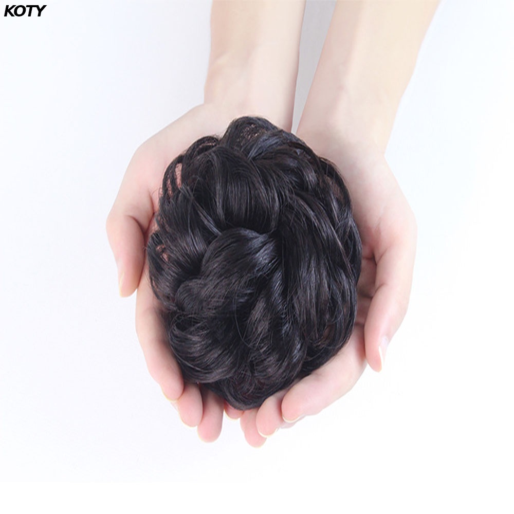 Tóc búi giả tròn xoăn shop Koty, búi tóc giả trung niên dễ dàng sử dụng