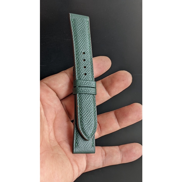 Dây đồng hồ handmade - Da bò Epsom- Bảo hành 12 Tháng
