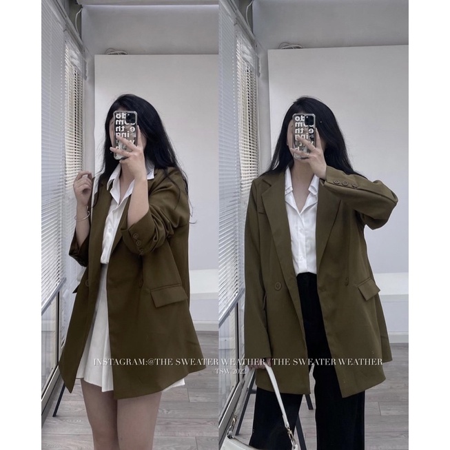 Áo vest 2 lớp đệm vai khuy tay oversize the.sweaterweather TSW | BigBuy360 - bigbuy360.vn