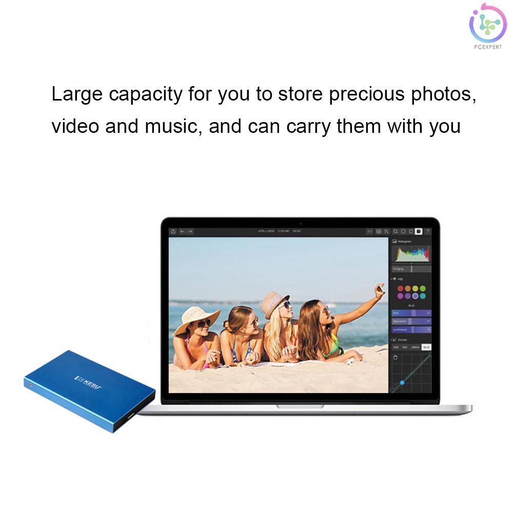 Portable External Hard Drive USB 3.0 HDD External HD Hard Disk for PC/Mac Blue 120G