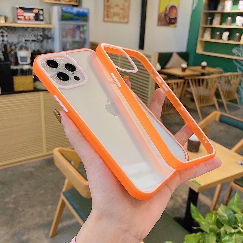 Ốp lưng iphone VIỀN DẠ QUANG CHỐNG BẨN MẶT LƯNG CHỐNG Ố 6plus/ 7plus /8plus / X/ Xsmax/11 /11promax /12 /12pro/ 12promax