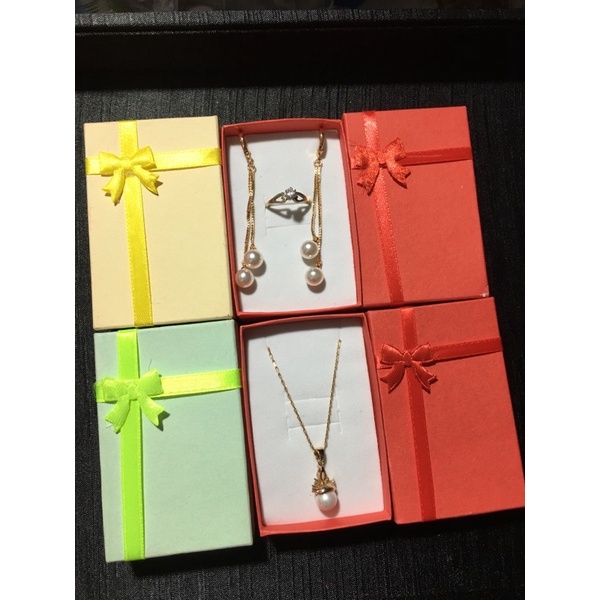 combo-20 hộp nơ ép đủ màu, 8x5x2cm đựng dây chuyền và nhẫn, shop có bán sỉ