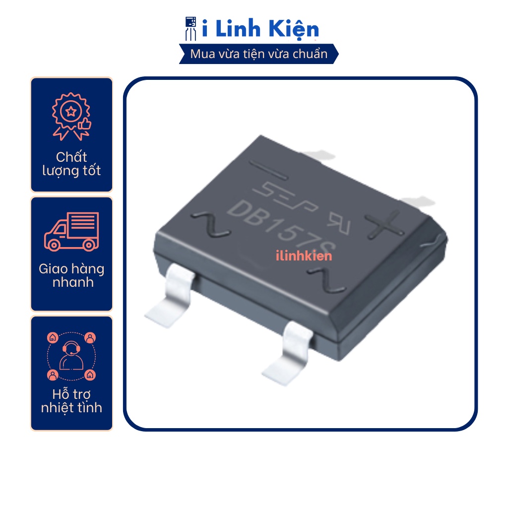 Diode cầu DB157S 1.5A 700V SOP-4 chân dán chất lượng tốt