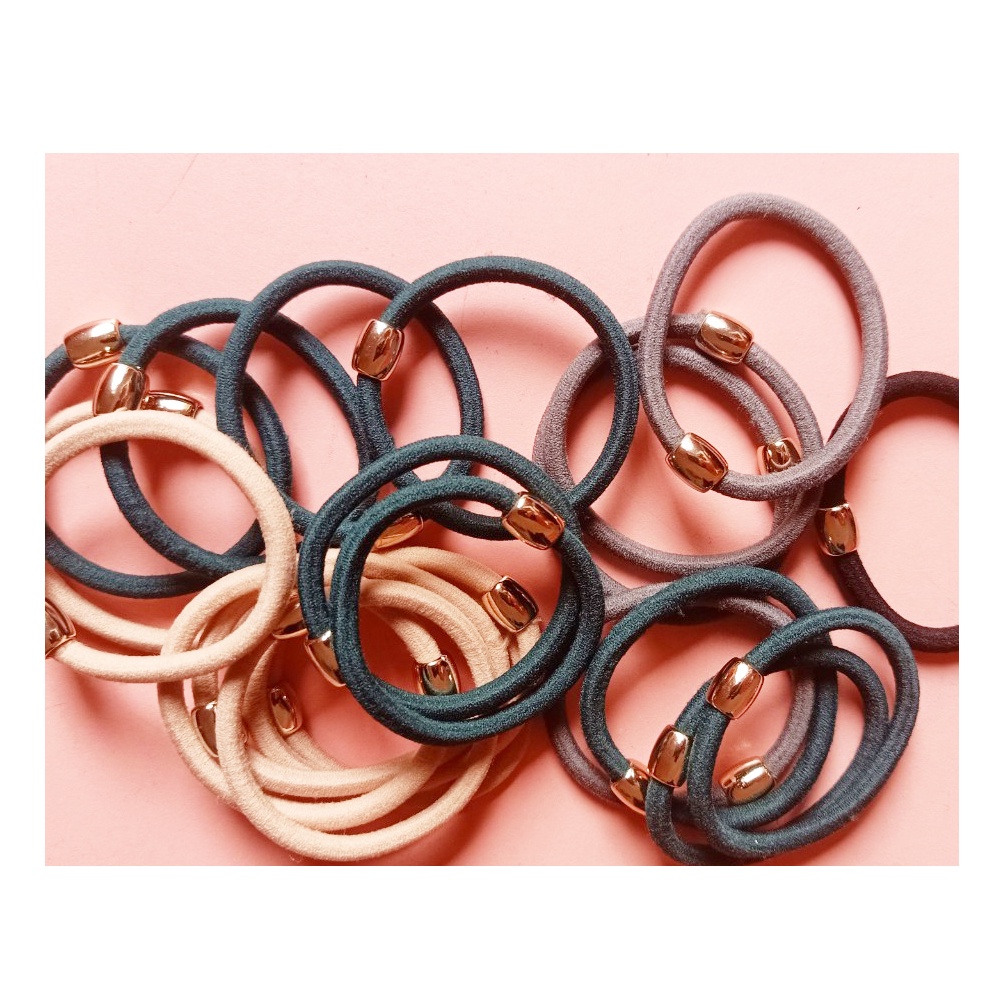 5 Dây buộc tóc co giãn nhiều màu phong cách Hàn