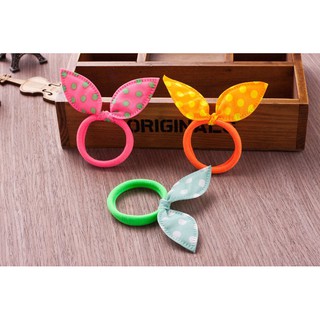 Set 10 dây cột tóc nơ chấm bi xinh xắn