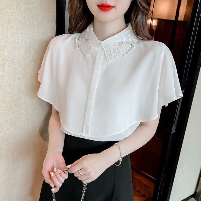 Áo Sơ Mi Voan Tay Ngắn Thời Trang Dành Cho Nữ