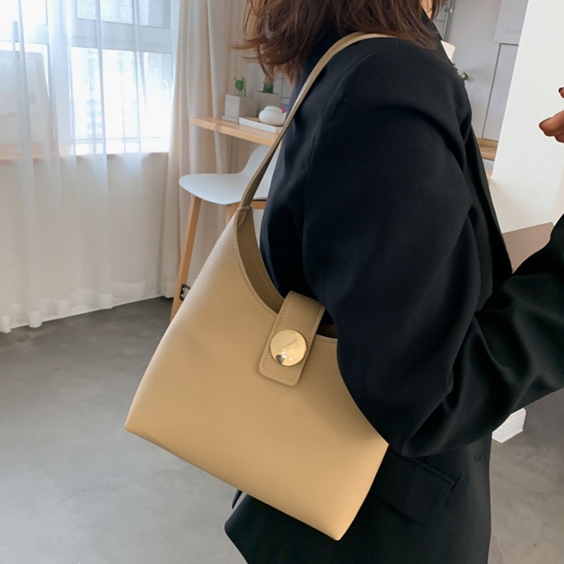 Túi xách IELGY cỡ lớn màu sắc đơn giản phong cách Hàn Quốc dành cho nữ