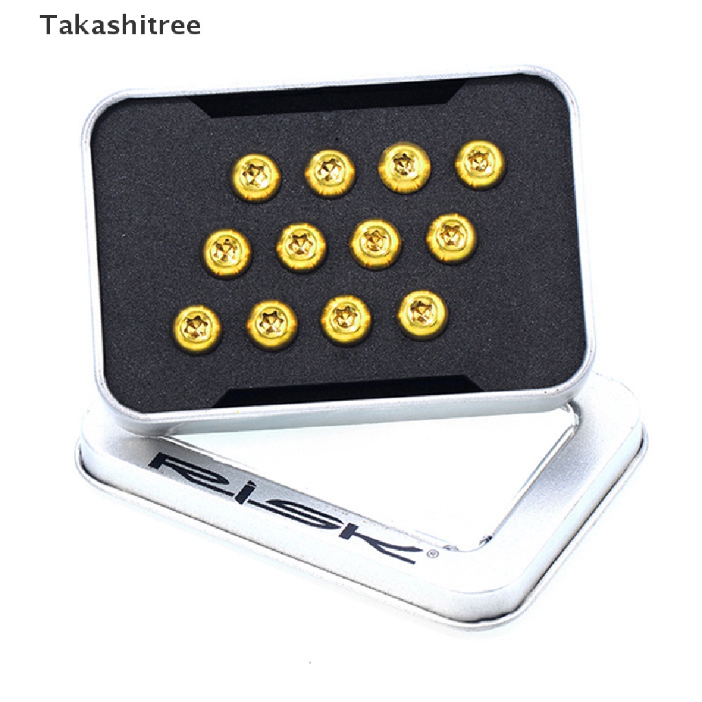 Bộ 12 Bu Lông Titan Siêu Nhẹ RISK M5X10Mm TC4 Cho Phanh Xe Đạp