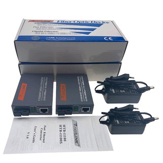 Bộ chuyển đổi quang điện 1gb hãng netlink single mode dùng 1 sợi quang. bh 12 tháng