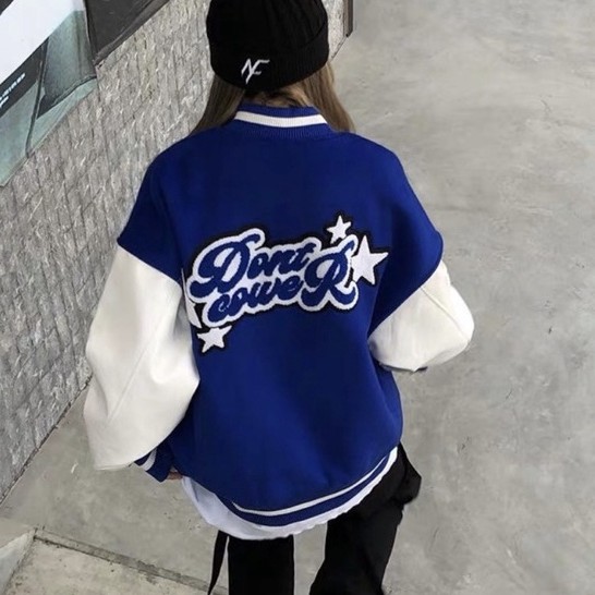 Áo Bomber - Jacket Vasity tay da chất dạ Dont Cower LOẠI 1