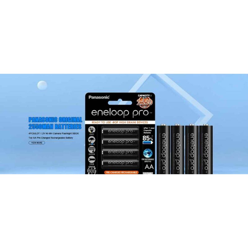 pin sạc AA panasonic eneloop pro 2500 mah