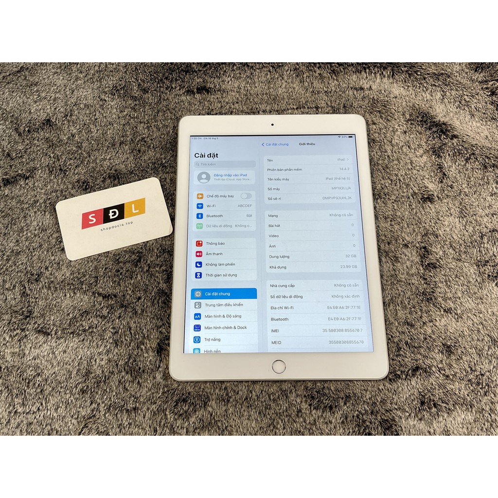 Máy tính bảng Apple iPad gen 5 32GB WIFI bypass full chức năng | BigBuy360 - bigbuy360.vn