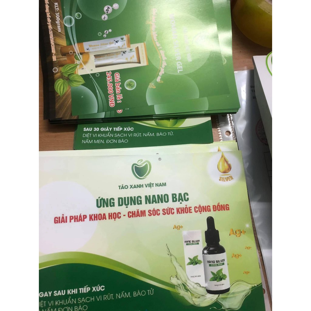 <Mua 2 tặng 1 quà xinh> NANO SILVER COOLMINT TÁO XANH VIỆT NAM, DÙNG CHO TAI MŨI HỌNG, keo bạc nano silver