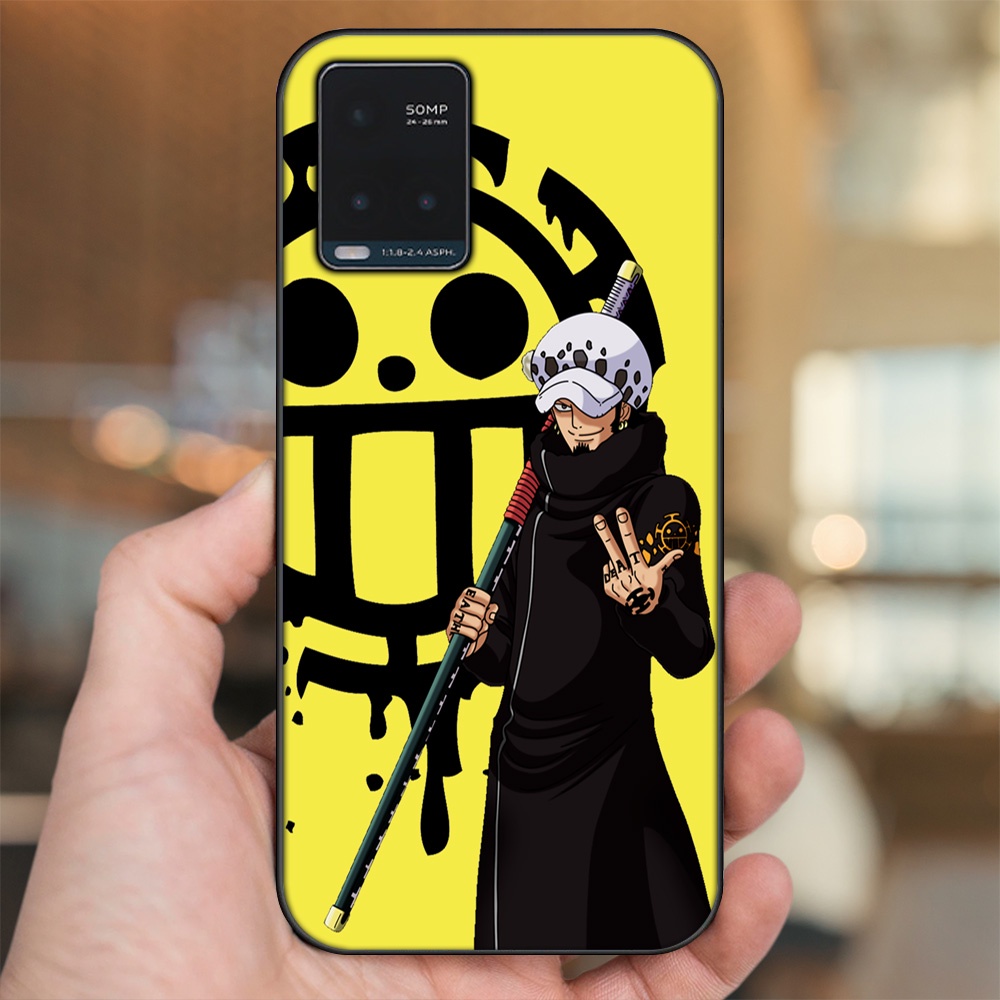 Ốp lưng Vivo Y21s, Y33s viền đen in hình Law One Piece