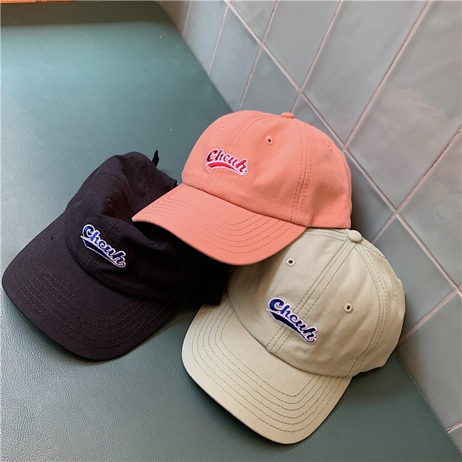 Mũ bóng chày 19121 thêu chữ mềm mại phong cách Hàn Quốc mùa xuân hè chống nắng cho nam nữ