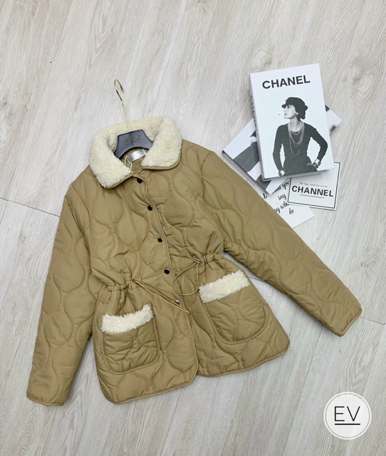 SALE áo khoác phao siêu nhẹ cổ lông thắt eo LOẠI 1 chuẩn mẫu mặc | BigBuy360 - bigbuy360.vn