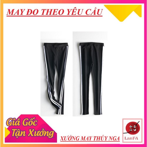 Quần💖 legging tập💖 Yoga kẻ sọc (Đen)💖