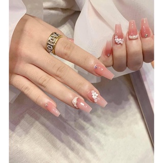 nail box- móng up thiết kế màu hồng thạch cùng hoa sứ nhí (y hình 100%)