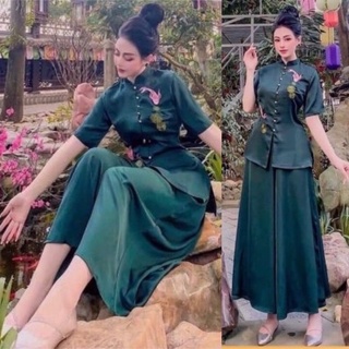 Đồ lam đi chùa ➕➕LỤA PHÁP CAO CẤP CÁ NGỌC
