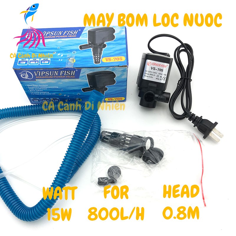 Máy bơm lọc nước hồ cá cảnh 15W VIPSUN VS-705